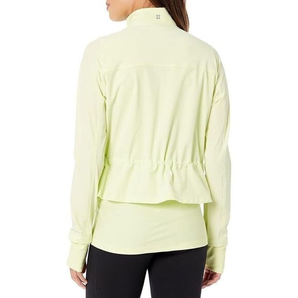 SWEATY BETTY Fast Lane Running JACKET Size Large in Pomelo Green Lightweight NEW - Picture 2 of 5